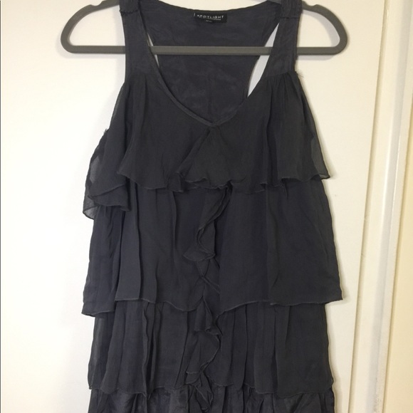 Warehouse Dresses & Skirts - Silk grey frill/ruffle dress.very cute. Host pick